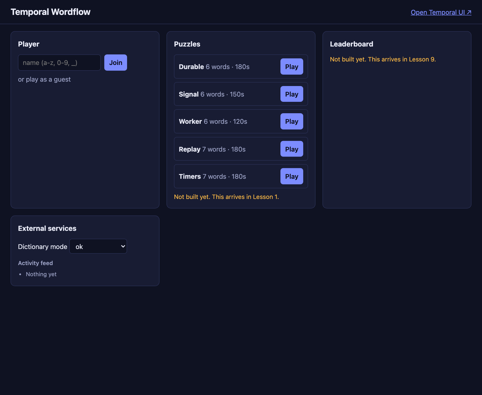 The starter web app