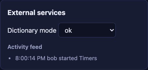 The feed announces Bob's game