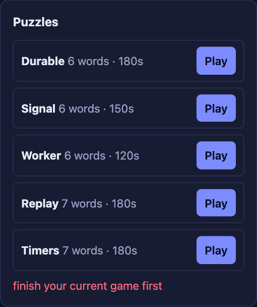 One game at a time