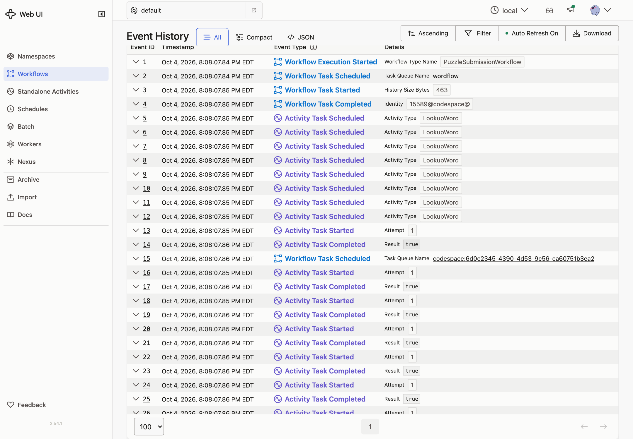 Eight lookups scheduled in parallel