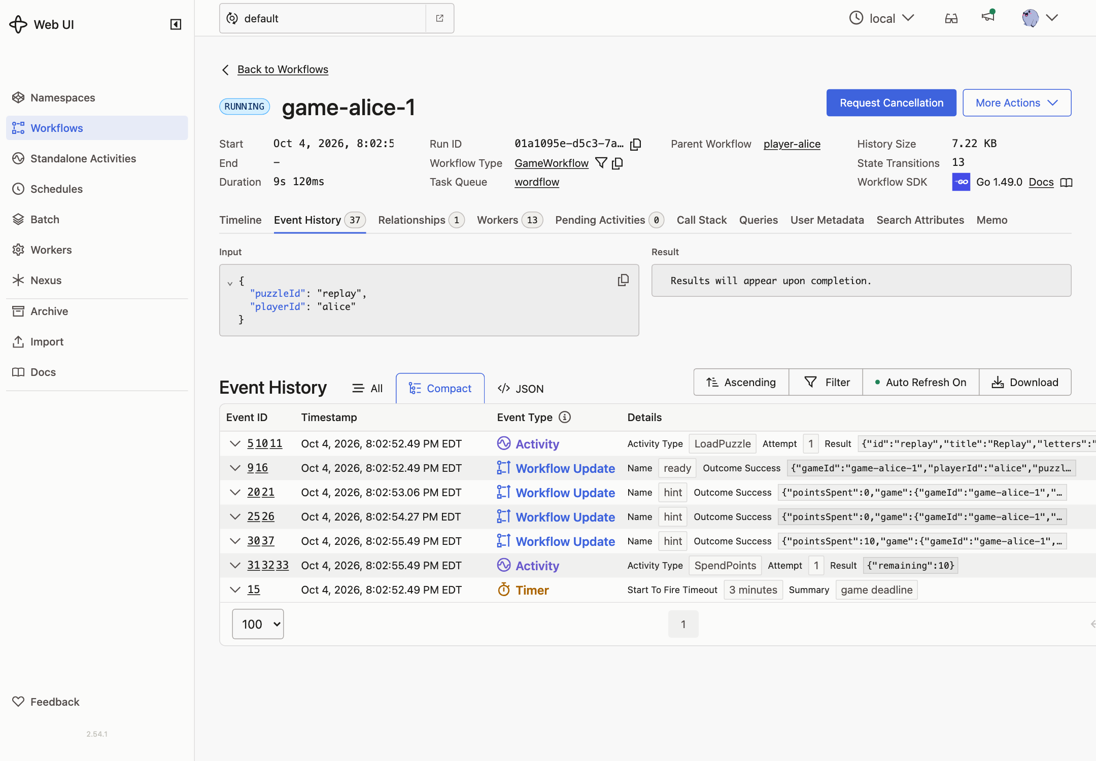The SpendPoints Activity in the game's history